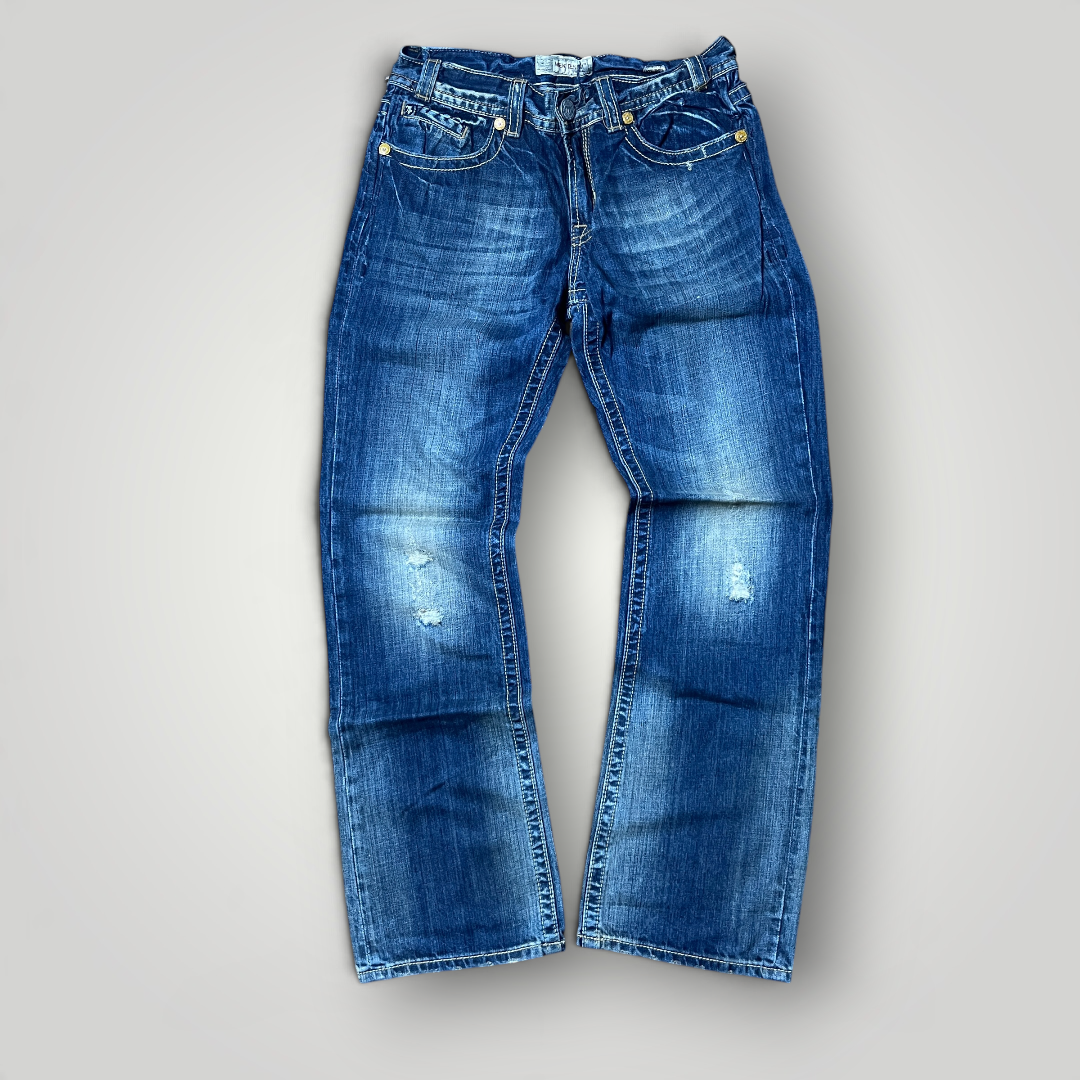 MEK Denim Vintage 2000's Y2K  Distressed Bootcut Jeans