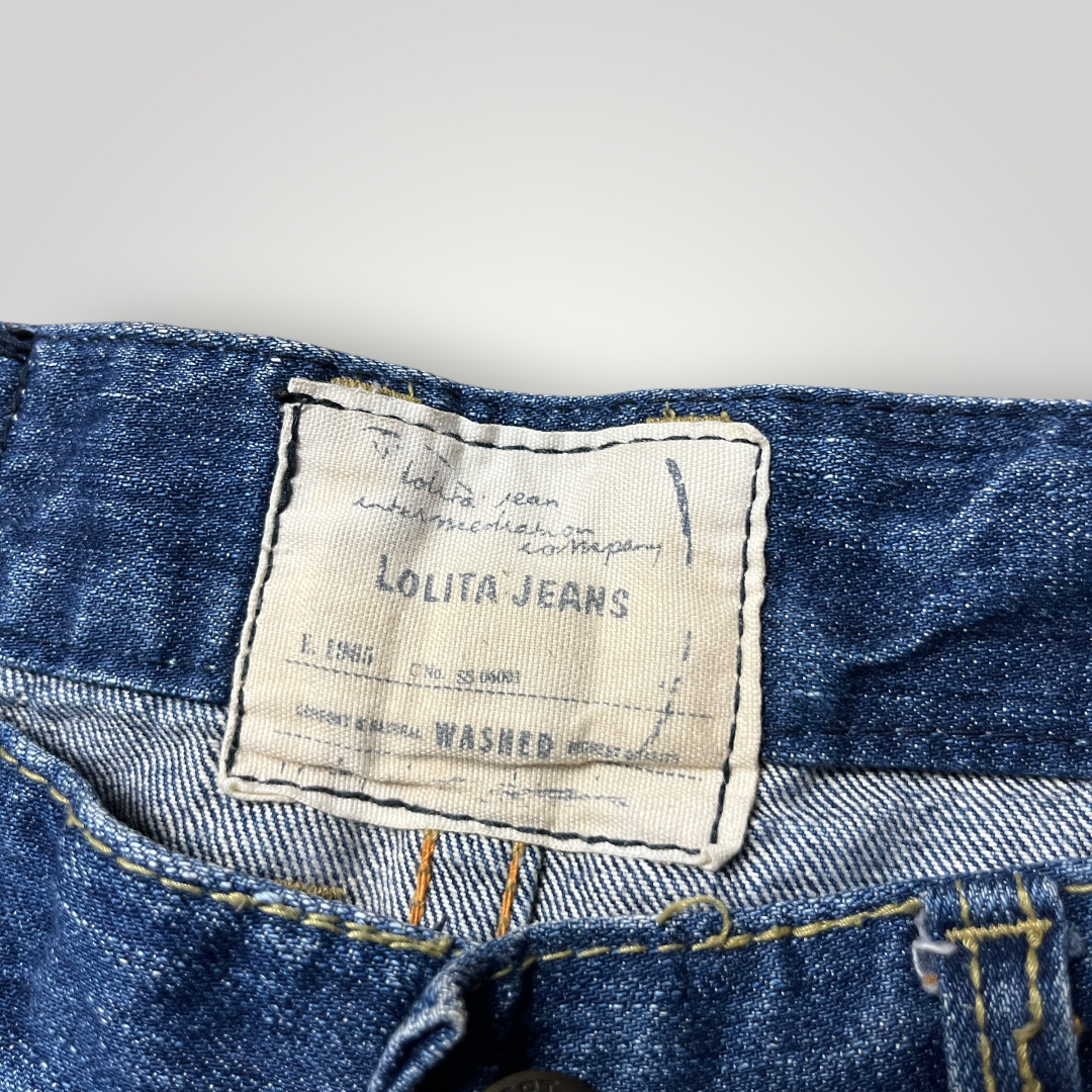 Yoshitomo Nara x Lolita Jeans "Nerdy Superman" Vintage 2000's Y2K Denim Shorts (Дамско)