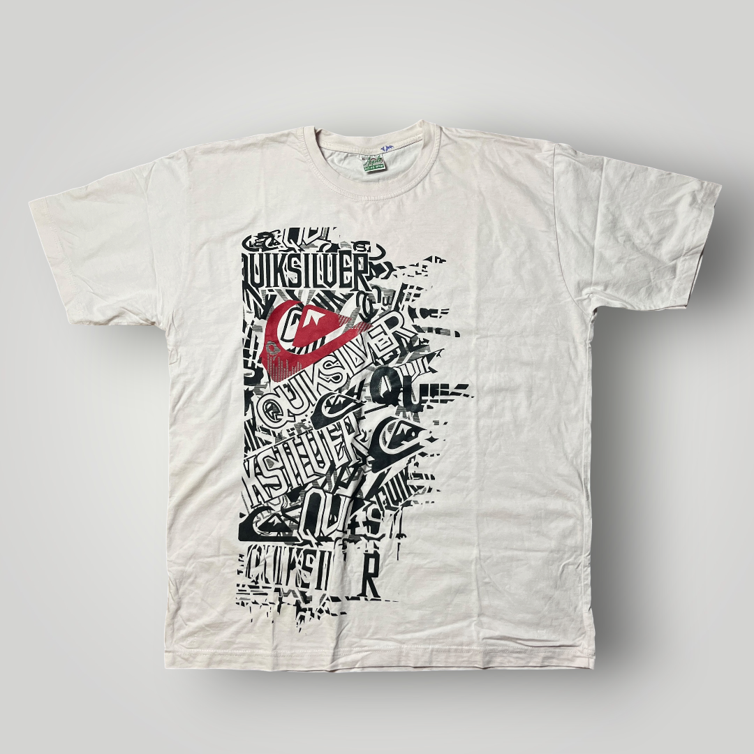 Quiksilver Vintage 2000's Y2K Hip-Hop Heavy Cotton Graphic T-Shirt