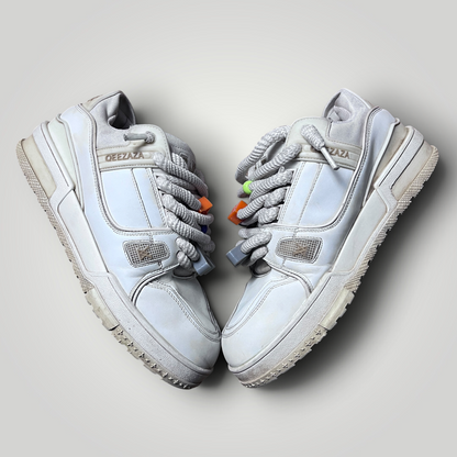 QUEEZAZA LV Inspired Y2K Coffee Dipped Chunky Sneakers
