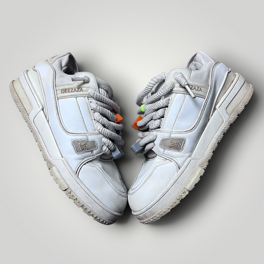 QUEEZAZA LV Inspired Y2K Coffee Dipped Chunky Sneakers
