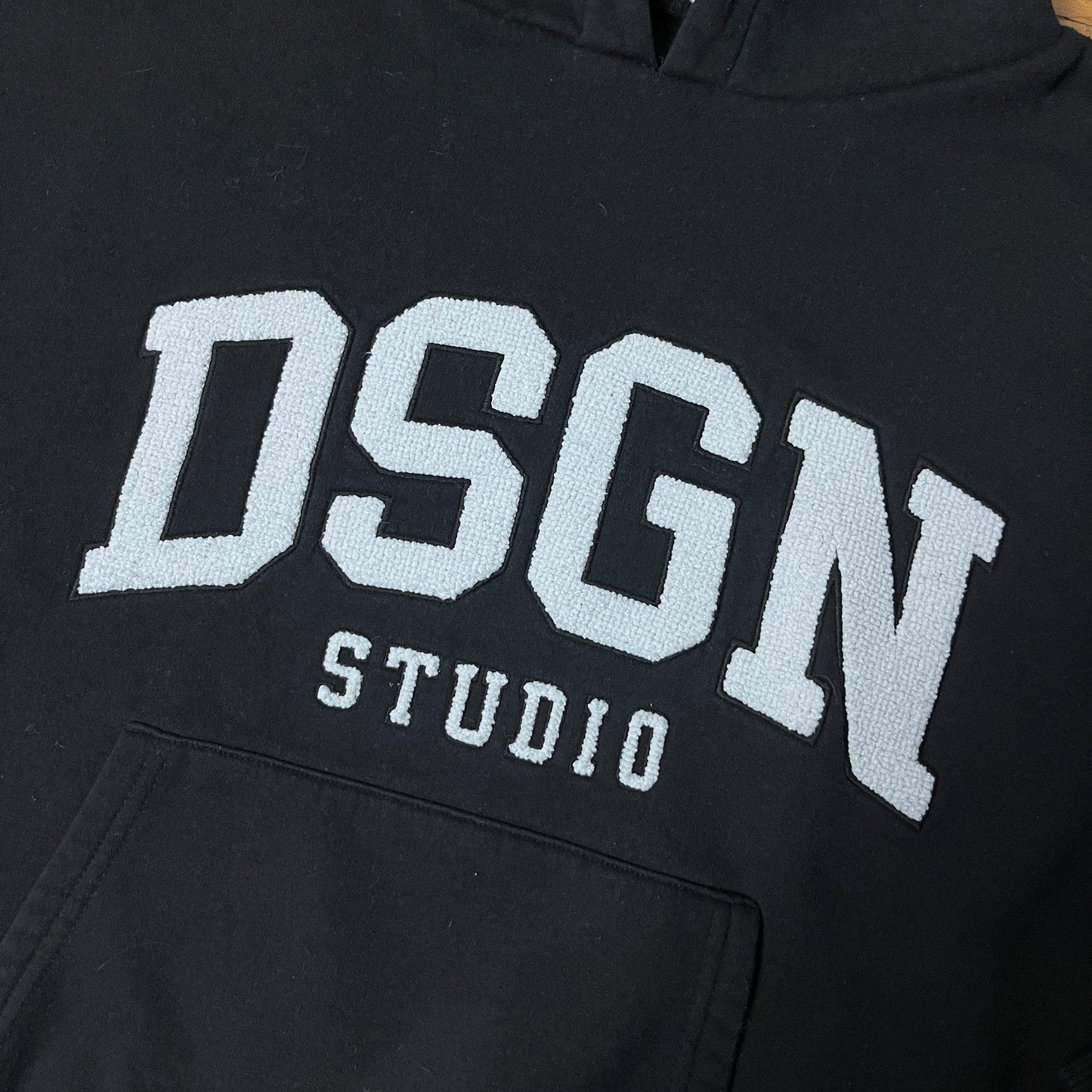 BooHoo MAN Lettered Heavy Cotton Cropped Boxy Hoodie (Дамско)