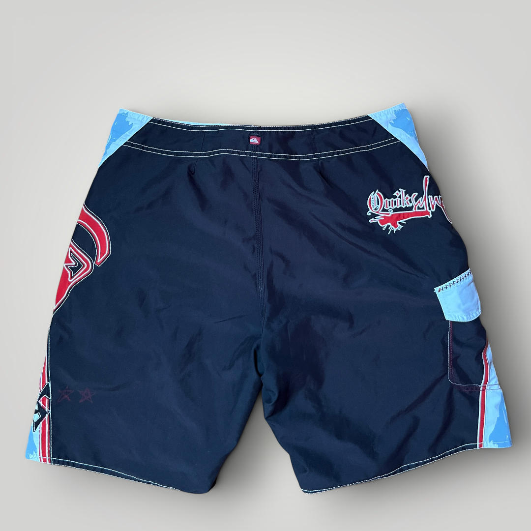 Quiksilver Vintage 2000's Y2K Embroidered Graphic Surf Jorts Shorts