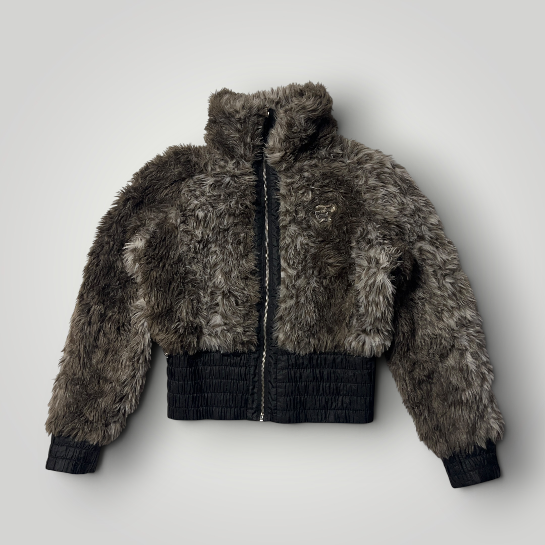 Rocawear Vintage 2000's Y2K Reversible Faux Fur Jacket (Дамско)