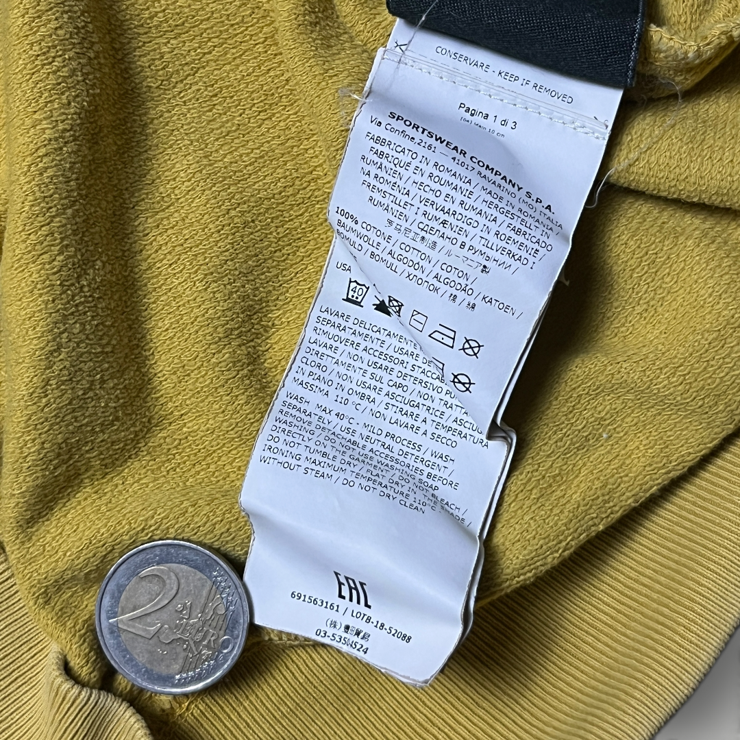 Stone Island Autumn/Winter 2018 Malfile Cotton Fleece Garment-Dyed Hooded Zip-Up Hoodie