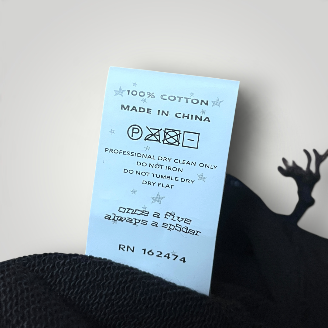 Sp5der "I ❤️ Sp5der" Souvenir SP5 Y2K Heavy Cotton Graphic Black Sweatpants
