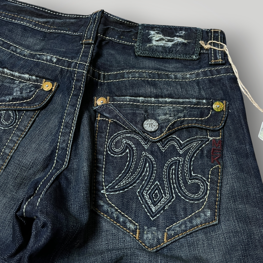 MEK Denim Vintage 2000's Y2K  Distressed Bootcut Jeans