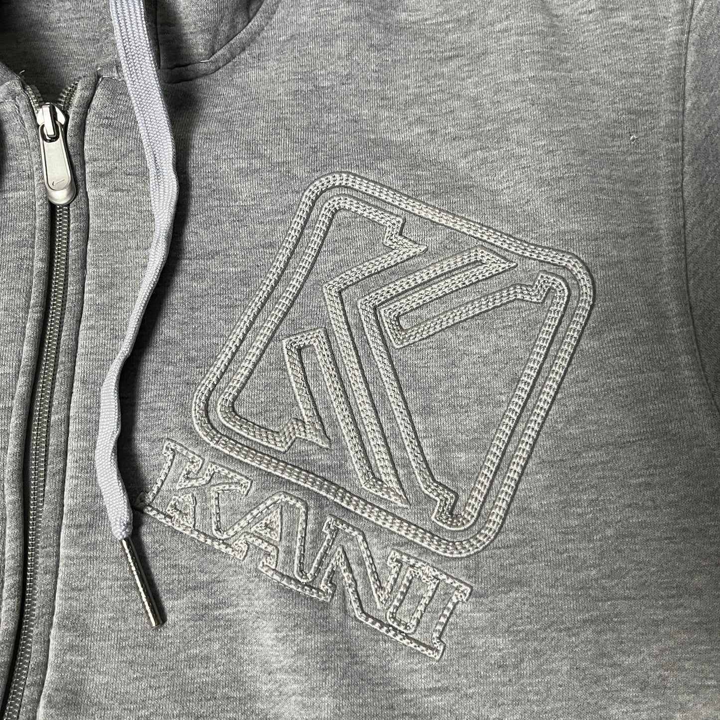 Karl Kani Heavy Cotton Oversized Y2K Hip-Hop Embroidered Zip-Up Hoodie