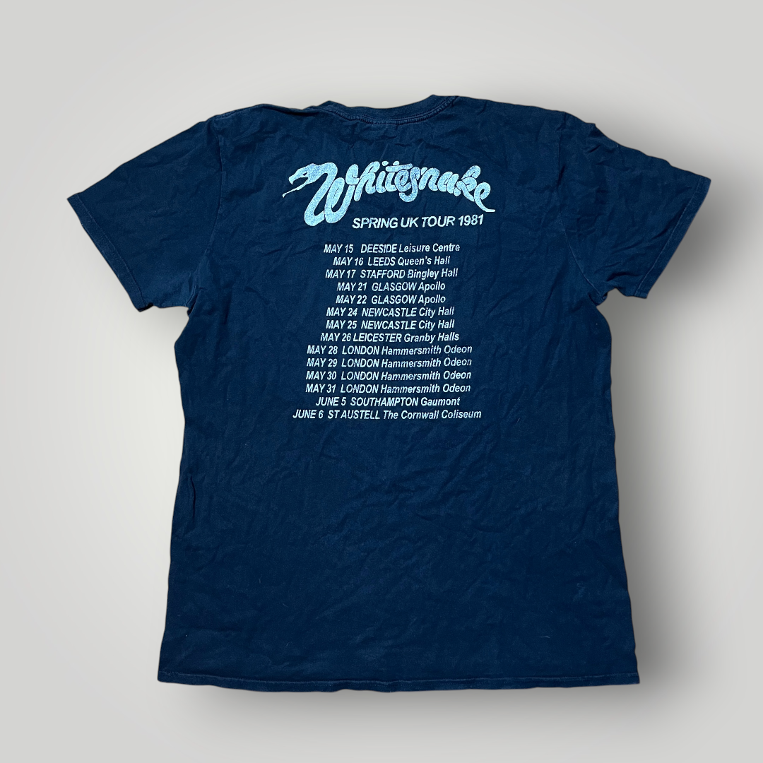 Whitesnake Vintage 90's/00's "1981 Come an' Get it" Tour Tubular Knit Heavy Cotton Graphic T-Shirt