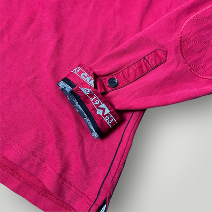 Camp David Limited Edition Y2K Biker Luxury Embroidered Long Sleeve Polo Shirt