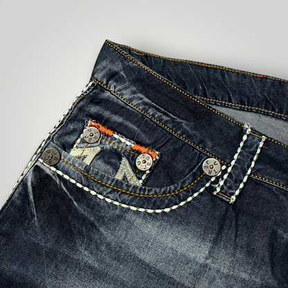 True Religion Vintage 2000's Y2K "Bobby" Denim Shorts