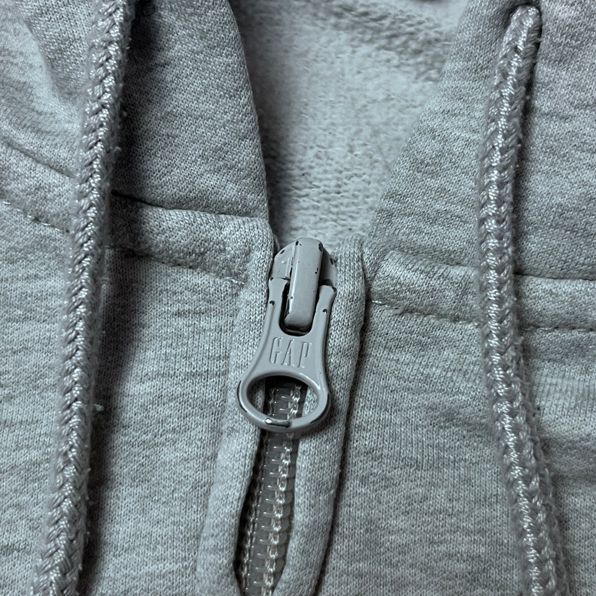 GAP Grey Y2K Zip-Up Hoodie (Дамско)