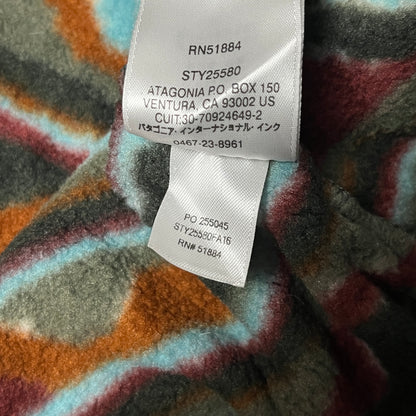 Patagonia Striped Sediment Hills Wave Pattern Synchilla Sweater Pullover Snap Fleece !RARE!