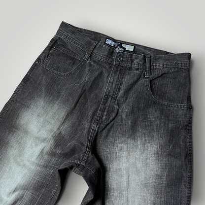 Southpole Vintage 2000's Y2K Hip-Hop Baggy Black Wash Brown Jeans