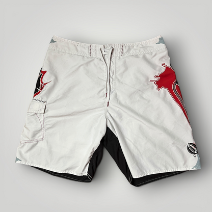 Quiksilver Vintage 2000's Y2K Embroidered Graphic Surf Jorts Shorts
