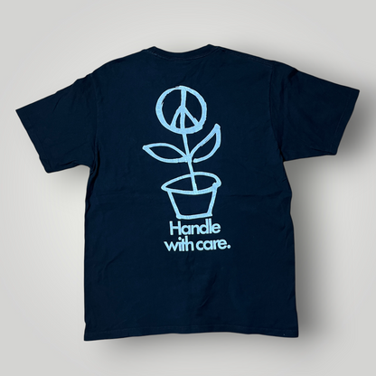 Stussy "Peace Pot" Heavy Cotton Tubular Knit Y2K Graphic Skater T-Shirt