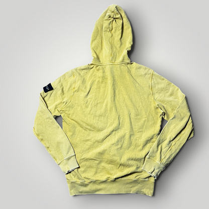 Stone Island Autumn/Winter 2018 Malfile Cotton Fleece Garment-Dyed Hooded Zip-Up Hoodie