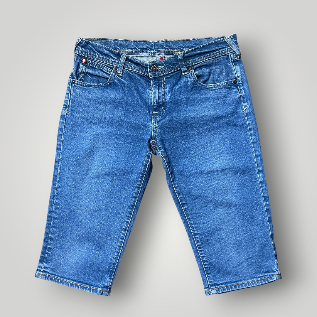 Evisu x Puma Vintage 2000's "True Love Never Dies" Y2K Hip-Hop Denim Shorts (Jorts)