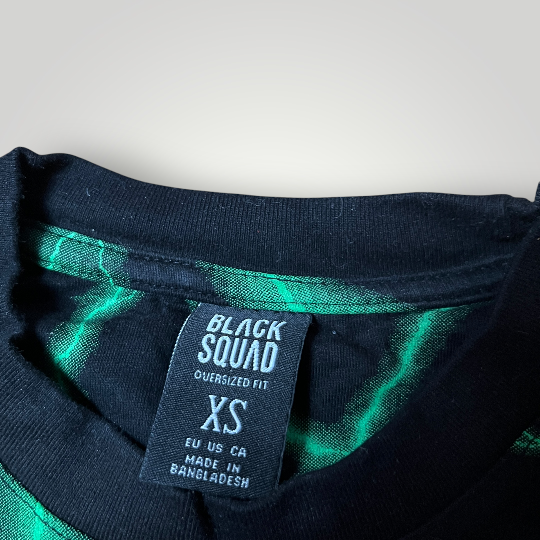 Black Squad "ROUGH" Y2K Heavy Cotton Graphic Boxy T-Shirt