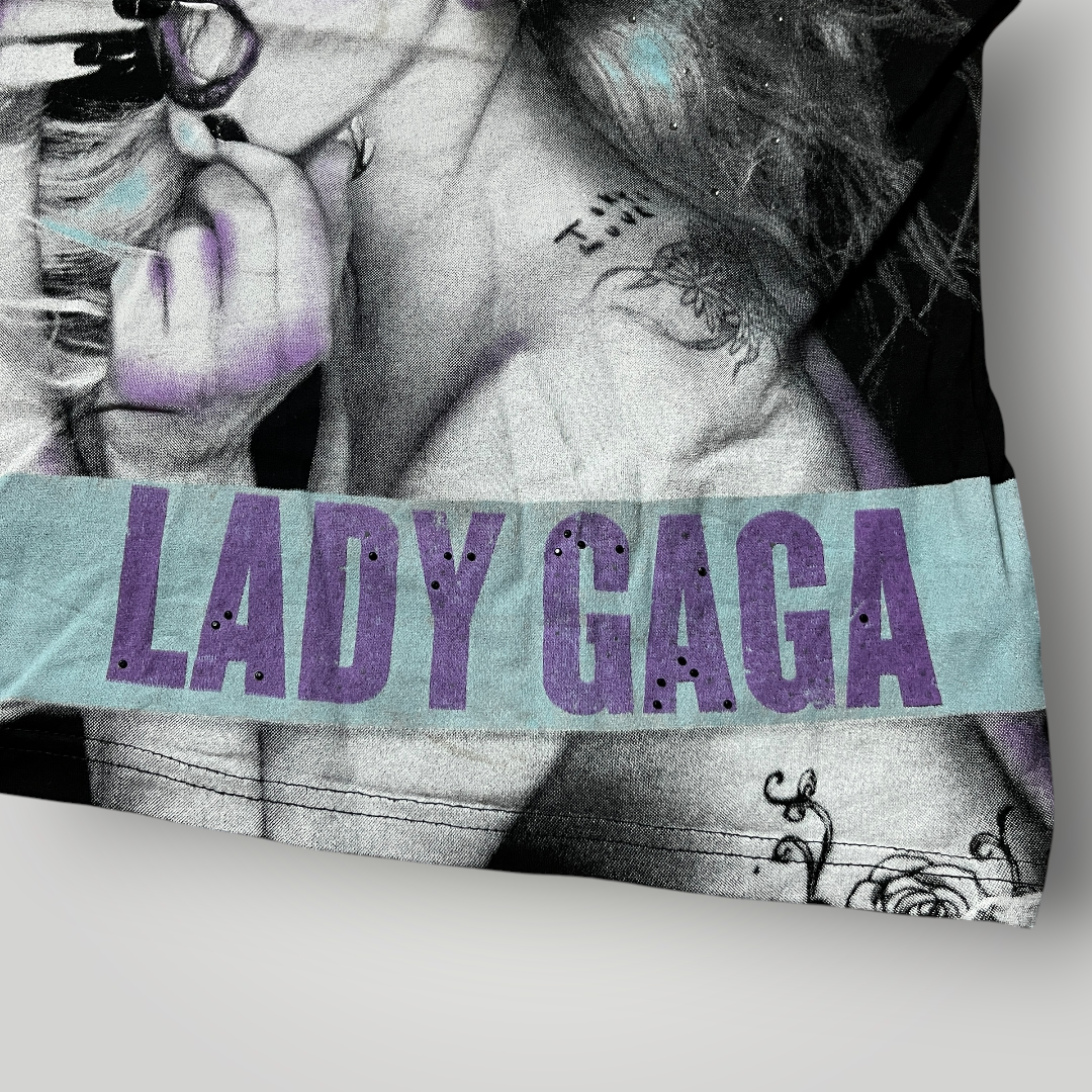 Lady Gaga 2012 Vintage "Born This Way" Tour Y2K Graphic T-Shirt (Дамско)