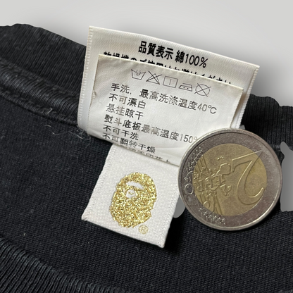 BAPE A Bathing Ape "Silver Foil Big Ape Head Tee" 2012 Single Stitch Tubular Knit Heavy Cotton Graphic T-Shirt