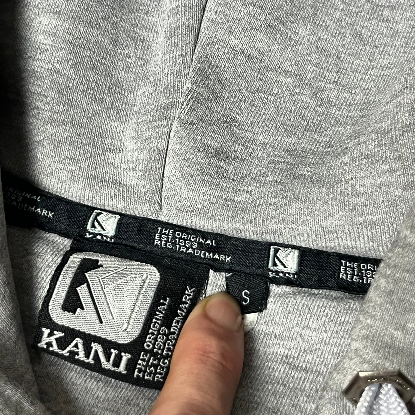 Karl Kani Heavy Cotton Oversized Y2K Hip-Hop Embroidered Zip-Up Hoodie
