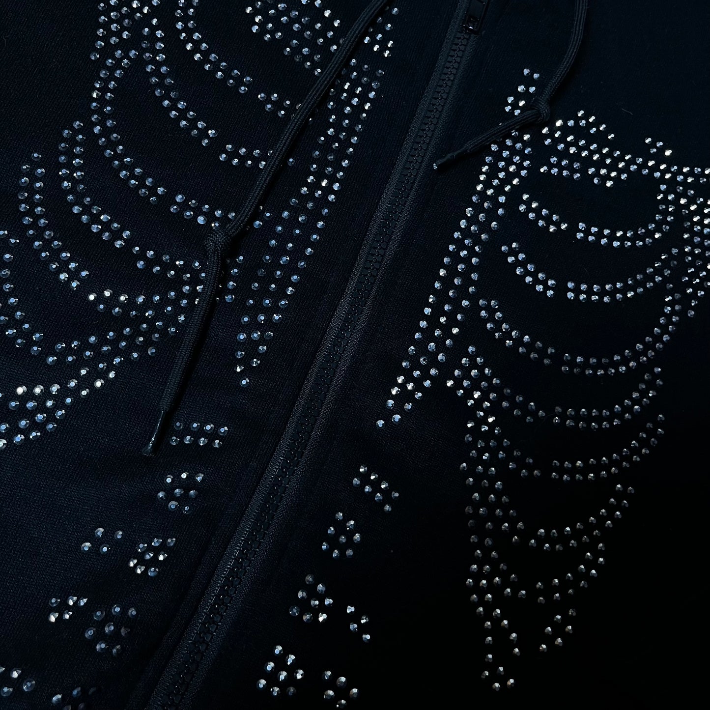 Shein Y2K Rhinestone Zip-Up Hoodie (Дамско)