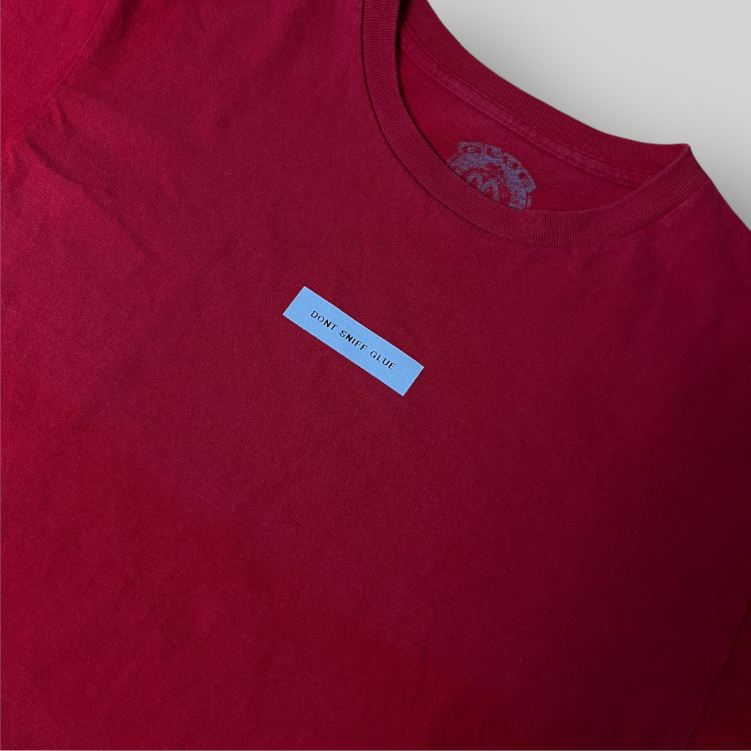 Glue "Dont Sniff Glue" Red Box Logo Skater T-Shirt