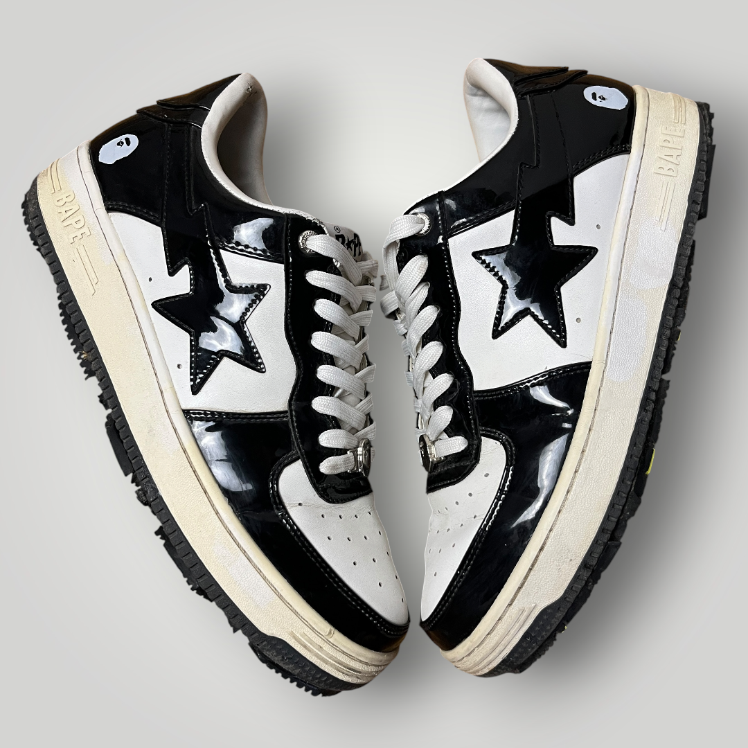 A Bathing Ape BAPE STA Low Black/White (Replica)