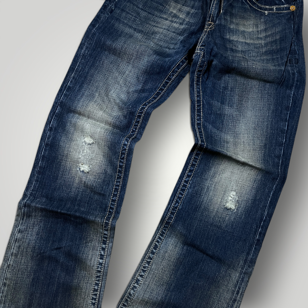 MEK Denim Vintage 2000's Y2K  Distressed Bootcut Jeans