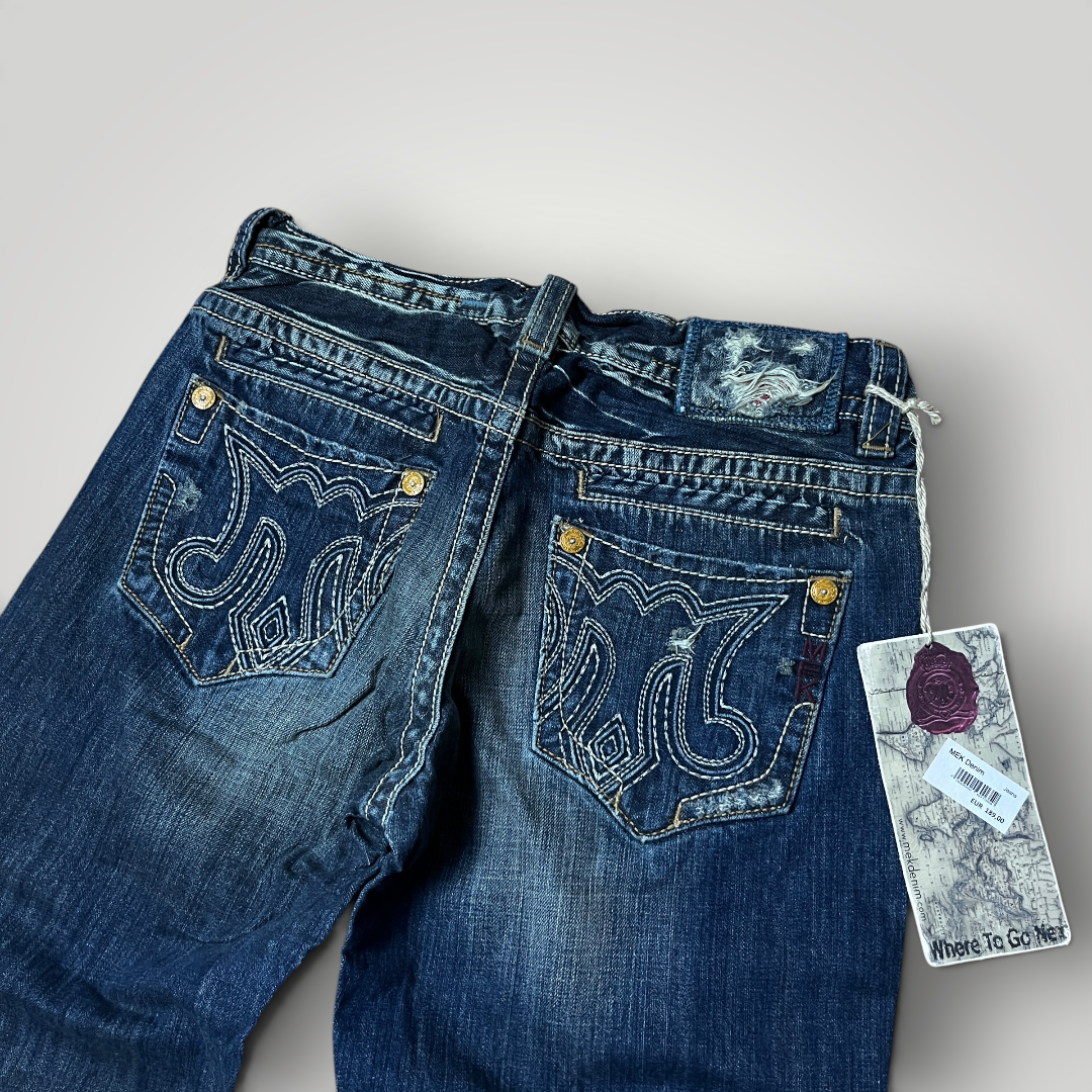 MEK Denim Vintage 2000's Y2K  Distressed Bootcut Jeans