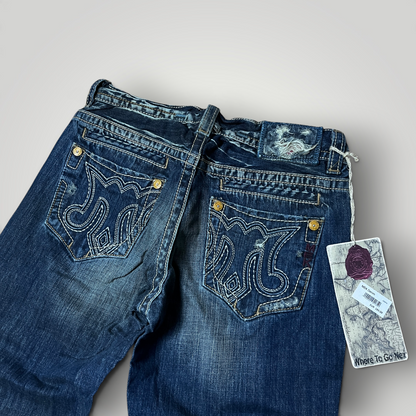 MEK Denim Vintage 2000's Y2K  Distressed Bootcut Jeans