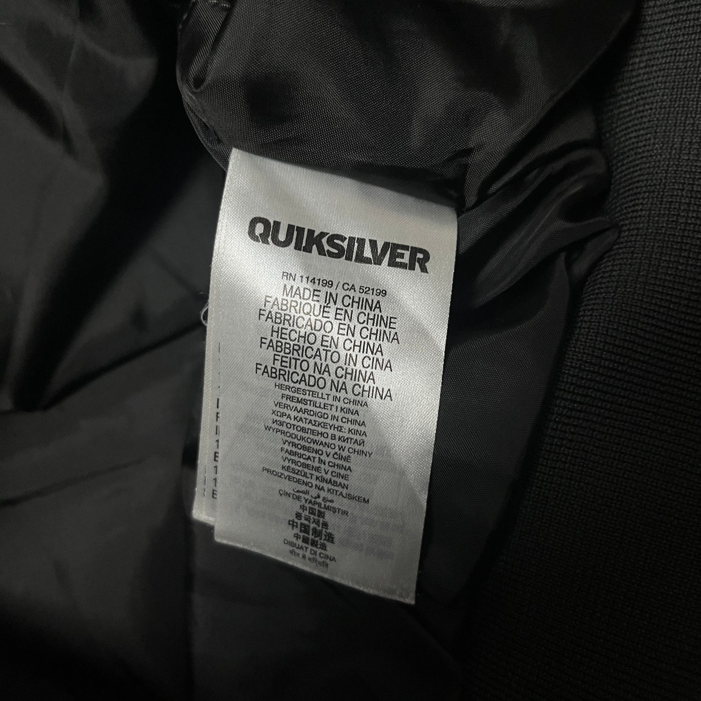Quiksilver "Bad Medicine Bomber" Y2K Stone Washed Canvas Skater Bomber Jacket (2012-2016)
