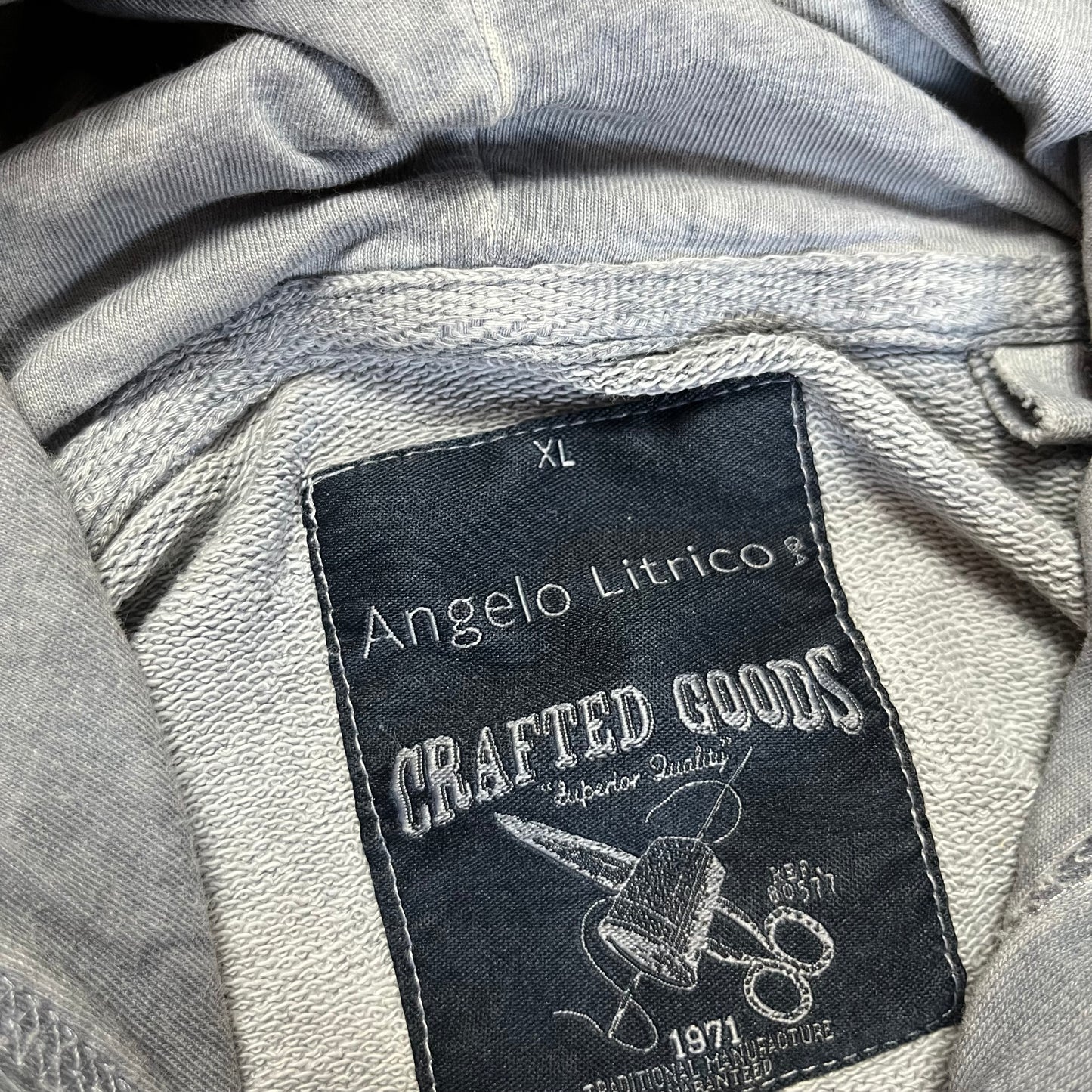 Crafted Goods Y2K Faded Zip Up Hoodie