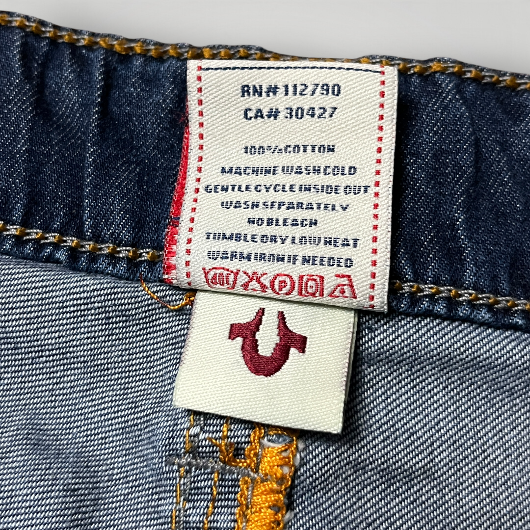 True Religion Vintage 2000's Y2K "Bobby" Denim Shorts