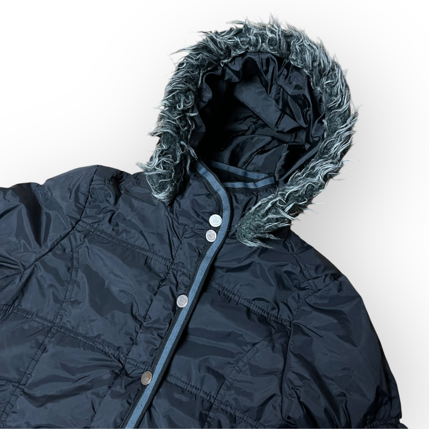 Gold Digga Y2K Puffer Fur Jacket (Дамско)