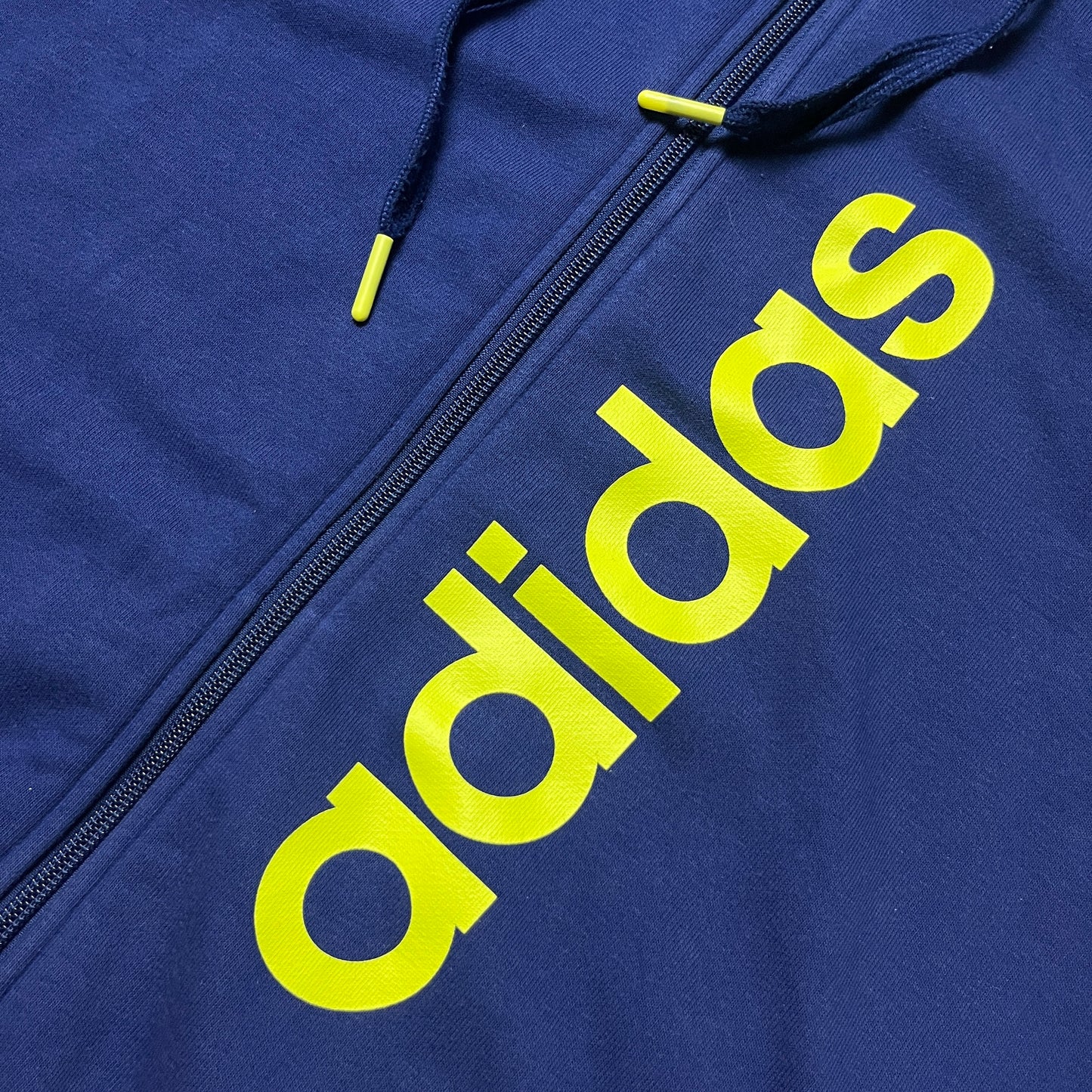Adidas Heavy Cotton Spellout Zip-Up Hoodie