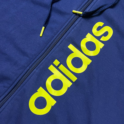 Adidas Heavy Cotton Spellout Zip-Up Hoodie