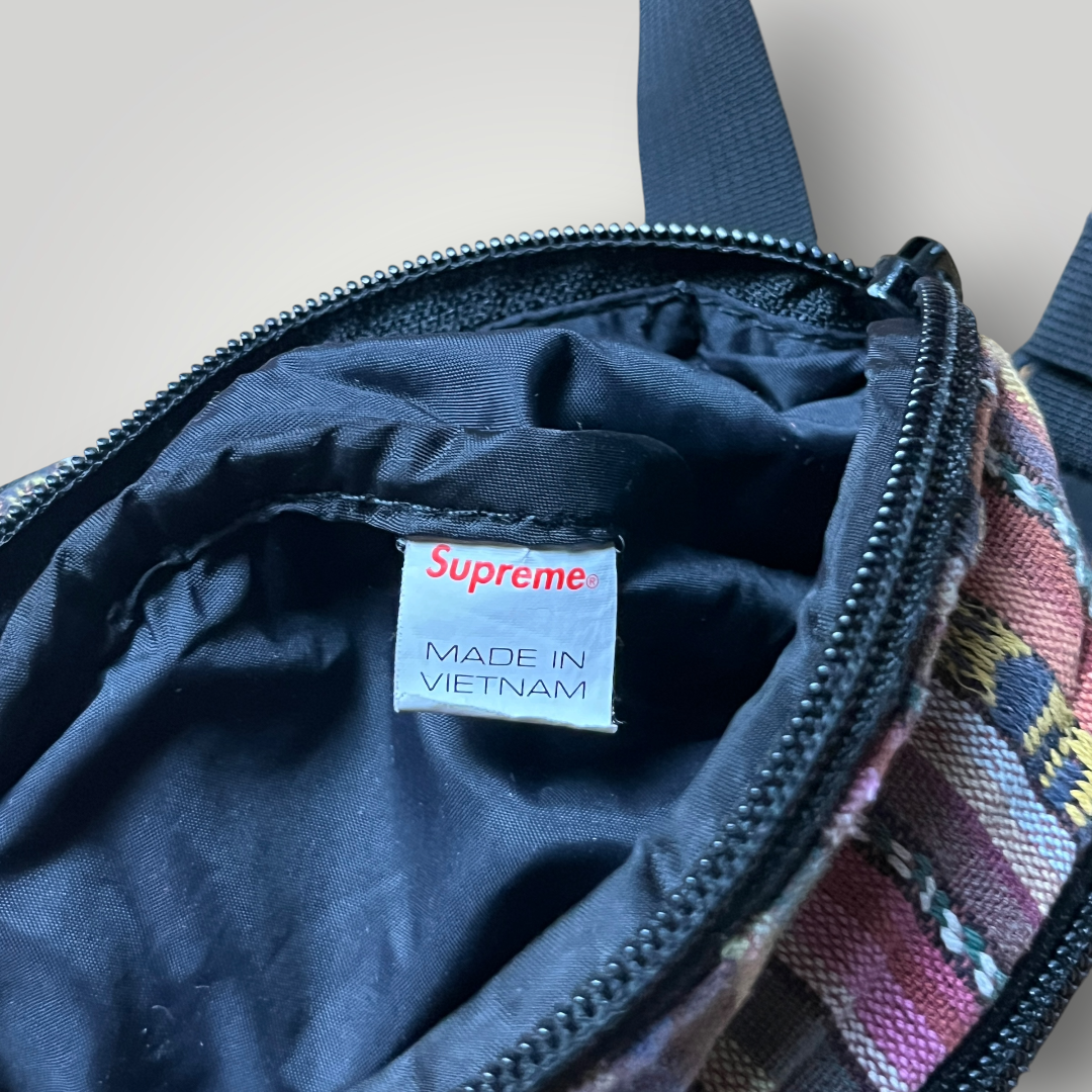 Supreme Box Logo Fanny Pack "Woven Stripe SS20"