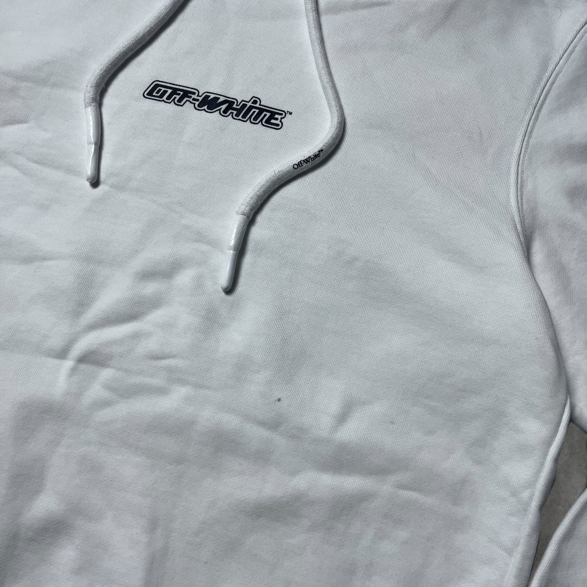 "OFF-WHITE" Marker Heavy Cotton Geaphic Hoodie (Replica)