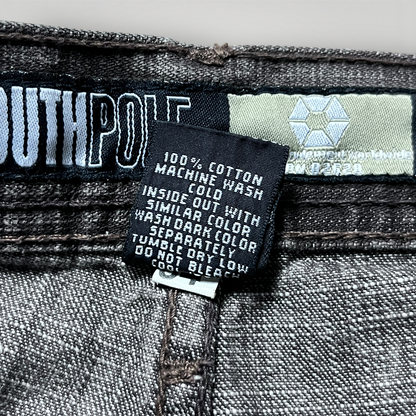 Southpole Vintage 2000's Y2K Hip-Hop Baggy Black Wash Brown Jeans