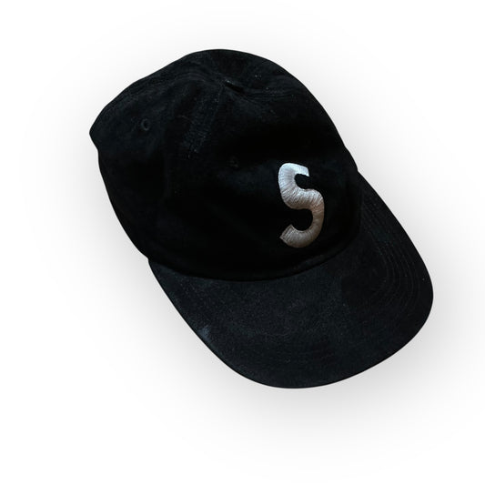 Supreme S Logo 6-Panel 2016 Embroidered Soft Velour Suede Pigment