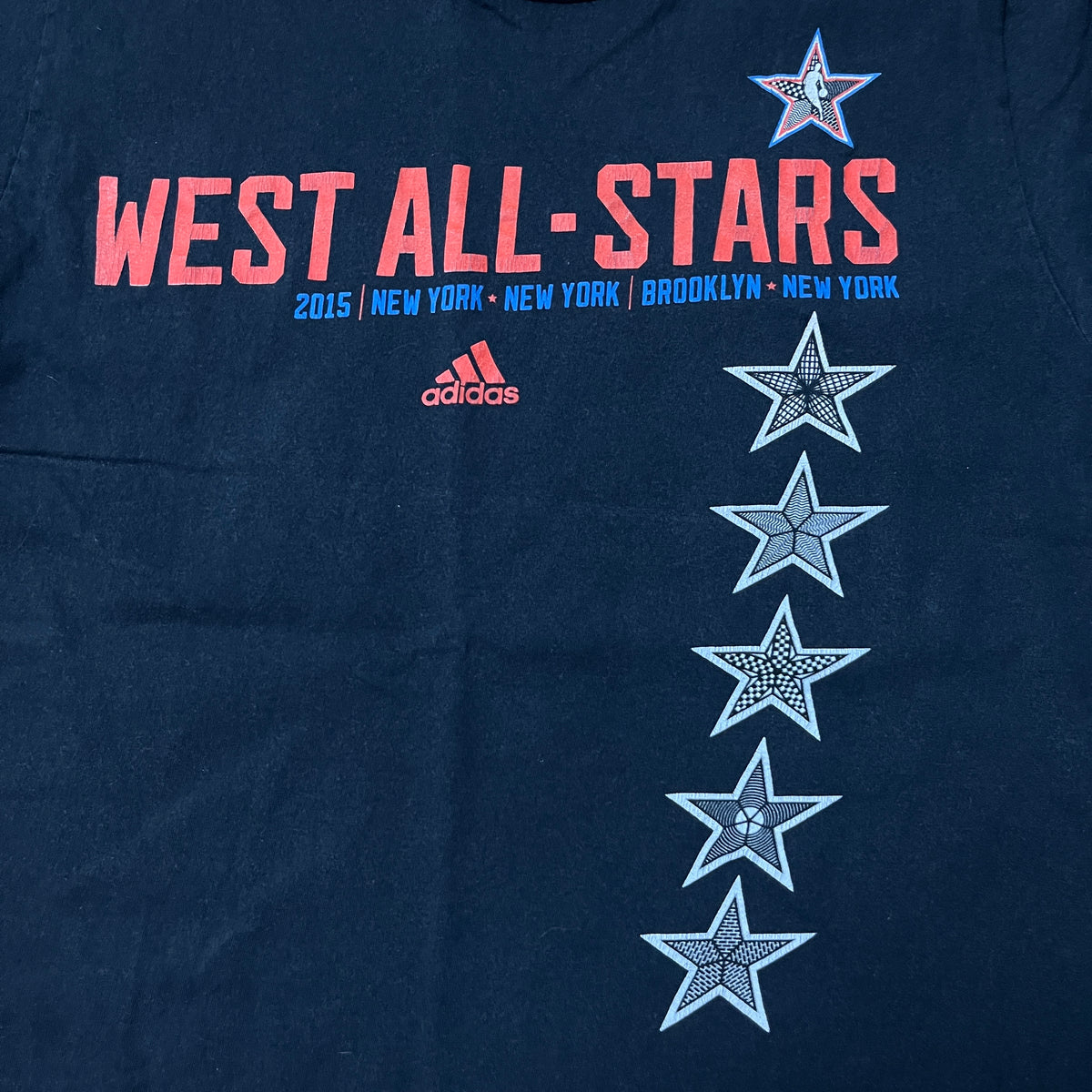Adidas 2015 NBA West All-Stars "The Go-To Tee" Tubular Knit Basketball Graphic T-Shirt