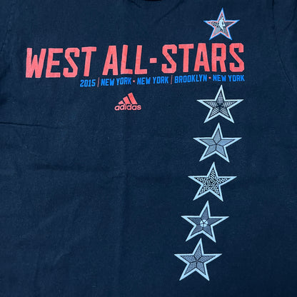 Adidas 2015 NBA West All-Stars "The Go-To Tee" Tubular Knit Basketball Graphic T-Shirt