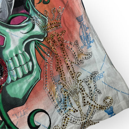 Ed Hardy x Christian Audiger "Los Angeles Skull Rose" !RARE!