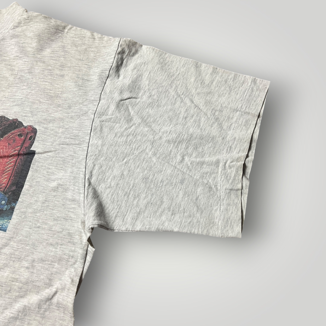 Marlboro Vintage 90's West Cowboy Boots Graphic Smoker T-Shirt !SINGLE STITCH!