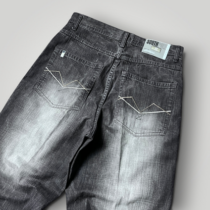 Southpole Vintage 2000's Y2K Hip-Hop Baggy Black Wash Brown Jeans