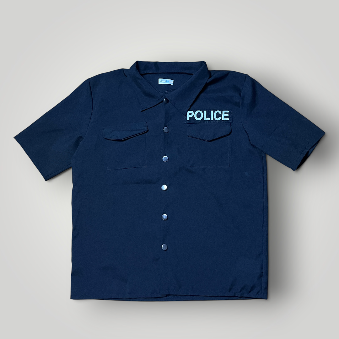 POLICE Uniform Funny Button-Up Shirt