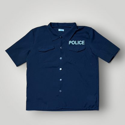 POLICE Uniform Funny Button-Up Shirt