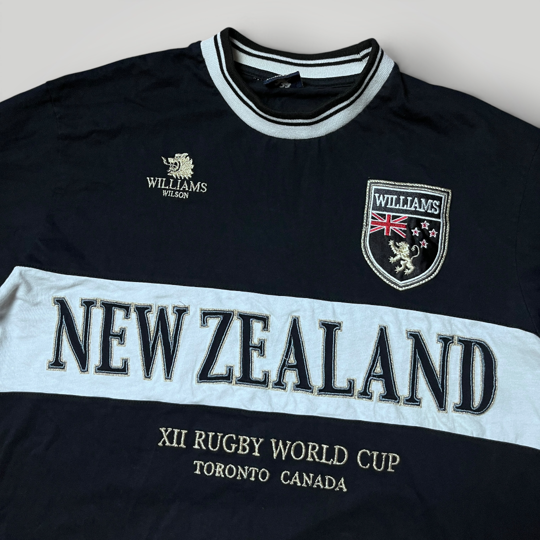 Williams Wilson Vintage 2000's Y2K Embroidered Rugby Long Sleeve Shirt